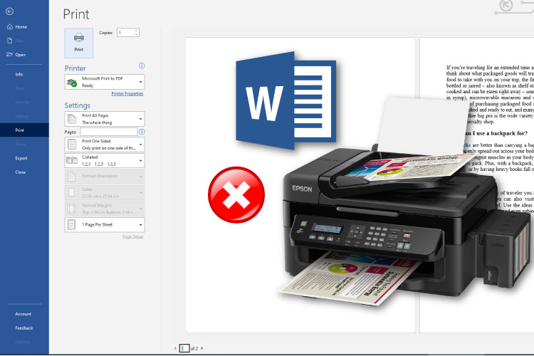 How to Resolve Printing Issues Related to Word Documents
